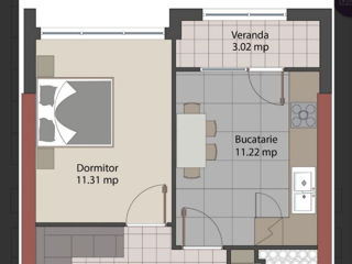 Apartament cu 1 cameră, 45 m², Botanica, Chișinău