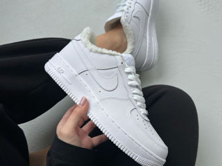 Nike Air Force 1 Low White Unisex cu blana / с мехом foto 7