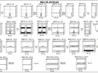 Set bucatarie PS Mini (High Gloss) 1.6 m White/Grey foto 5