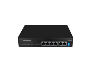 Smart Poe Switch 4+2 Port Enki Ai42 [Negru] foto 1