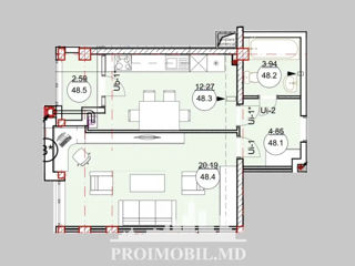 Apartament cu 1 cameră, 42 m², Centru, Cricova, Chișinău mun. foto 3