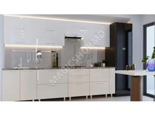 Bucătărie modulară Quadro 3.0 m cu fațadă MDF (High Gloss) - livrare, credit !!! foto 4