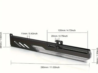 Gpu support bracket / anti-sag bracket rgb foto 2