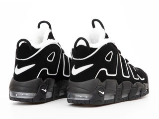 Nike Air More Uptempo Black/Qhote cu blana/с мехом foto 7