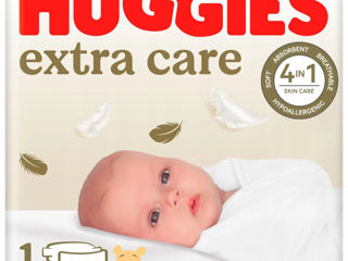 Scutece Huggies Extra Care Mega 1 (2-5 kg), 84 buc.