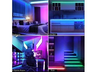 Bandă RGB cu reglare a culorii 14,4 W/m fără componente 60 LED/m IP20 (5 metri) foto 10