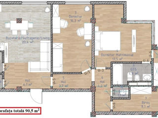 Apartament cu 3 camere, 90 m², Centru, Sîngerei foto 6