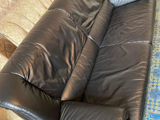 sofa canapea divan din piele naturala foto 2