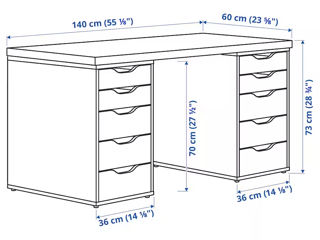 Masă de birou cu aspect simplu şi liniar foto 4