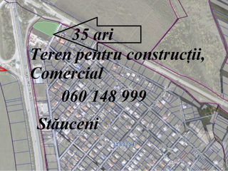 Teren pentru construcții comercial, 35 ari, Prima linie Stăuceni. foto 3