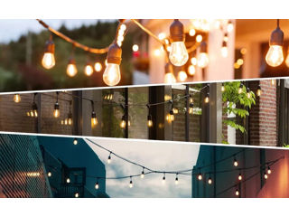 Ghirlanda retro,гирлянды рэтро, наружные 15m 15 LED becuri E27 2W фото 2