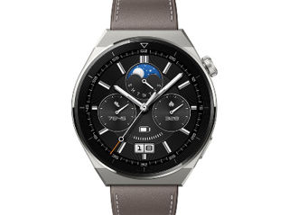 Smartwatch Huawei Watch Gt 3 Pro Titanium 46mm, Android/ios, Gray Leather Strap foto 3