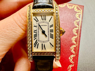 Золотые часы Cartier оригинал с документацией! 18K