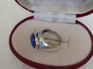 Серебряное кольцо с лазуритом foto 3