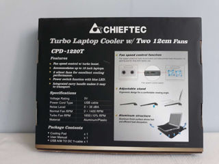 Подставка (Кулер) для ноутбуков "Chieftec CPD-1220T, размер 12"-19", черного цвета foto 5