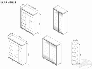 Dulapuri Cupe Venus 1.2m, 1.4m, 1.6m, 2m - livrăm, credităm !!! foto 5