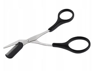 Ножницы для бровей со съёмной расчёской, 13 см