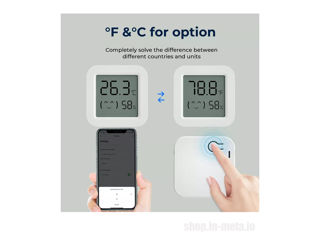 AE-TM-TH05 Temperature and humidity sensor, Senzor de temperatură și umiditate Tuya smart Alexa, Goo foto 4