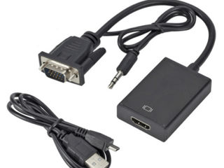 VGA To HDMI Converter 1080P HD Adapter With Audio Cable