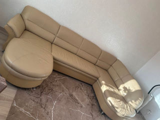 Sofa/canapea din piele naturala foto 2