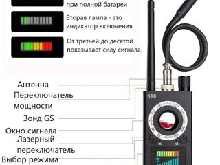 Detector детектор от жучков и скрытых камер для защиты от прослушки foto 10