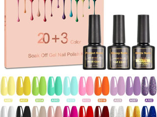 Set Gel Lac 20 ce culori +3 cadou