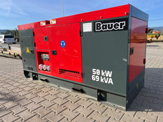 Generator de curent Bauer GFS-50KW  - Nou , izolat fonic + Video foto 2