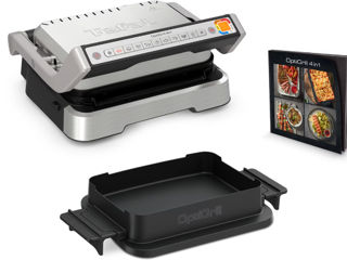 Gratar electric tefal optigrill 4in1 gc774d30,2100W, 9 programe de gatire automate, tava pentru cupt foto 1