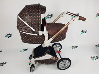 Новая детская коляска Hot Mom 2в1 Луи Витон 360 градусов аналог mima xar foto 7