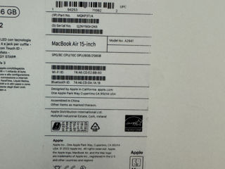 MacBook Air 15 2022 M2 8/256gb Space Gray Sigilat Original Garantie Apple foto 4