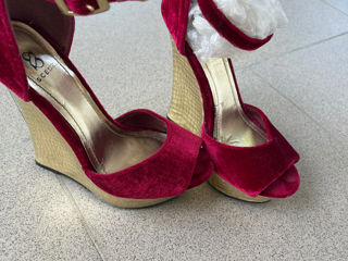 Sandale pe platformă rosii m 36