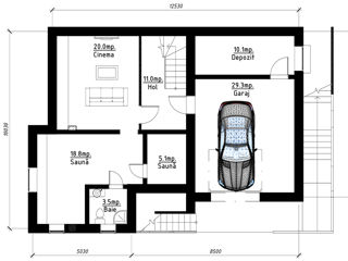 Proiect de casă modernă cu 4 dormitoare, S+P+E, 283.5 m2, Renovare/Arhitect/Inginer/Construcții foto 9