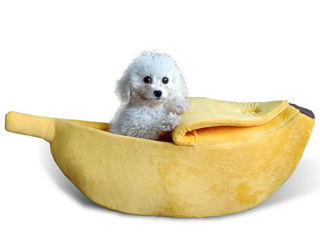 Лежанка в виде банана для домашних животных. Pat cu banane pentru animale de companie foto 1