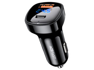 Afișaj digital ACEFAST B4 66W (USB-C+USB-A) încărcător auto cu două porturi foto 1