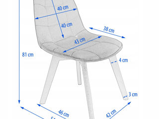 Scaun JUMI COLIN (bleumarin) / Calitate Premium / Credit 0% foto 6