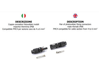 Set conectori fotoelectrici tata/fema FMC4 - pachet 5 tata + 5 femela (Italia) Kit conector pentru s foto 10