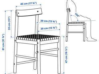 Set masă cu 3 scaune stilate IKEA / Livrare în toată Moldova / Credit 0% foto 5