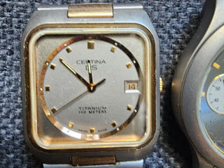 Casio , Certina, Omega, Titan