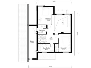 Proiect casă de locuit P+M, stil modern, 185.2 m2, renovare/arhitect/proiecte/construcții/inginer foto 7