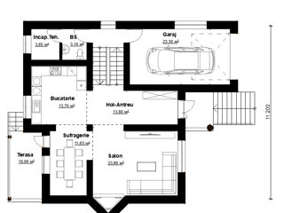 Casă de locuit individuală cu 3 niveluri / S+P+E / 182.5m2 / proiecte / 3D/ arhitect / construcții foto 9
