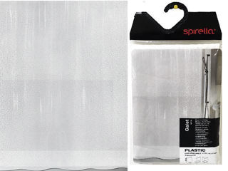 Perdea Pentru Dus 180X200Cm Spirella Galet, Alba, Pvc