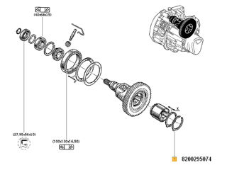 Стопор Регулировочное Кольцо Мкпп Renault foto 2