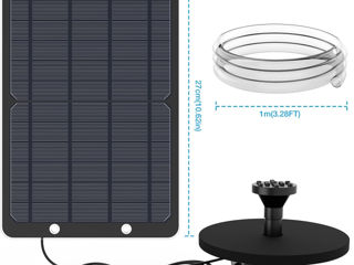 Fântână solară Aisitin 9w, fântână solară pentru grădină foto 5