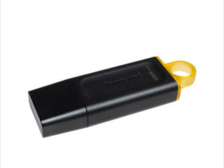 128GB USB Flash Drive Kingston DataTraveler Exodia 128GB Black-Yellow (USB3.2), Nouă, Sigilată. foto 2