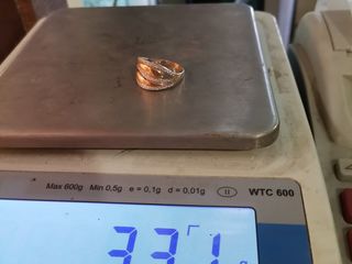 Женское золотое кольцо 585 пробы. Inel din aur 585. foto 7