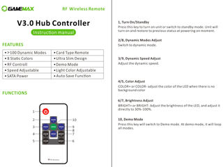 Контроллер вентиляторов Gamemax Remote PWM - ARGB HUB V 3.0 5 Port foto 5