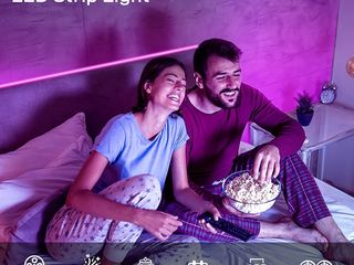 Banda LED 20m pentru interior cu aplicatie la telefon + telecomanda foto 6