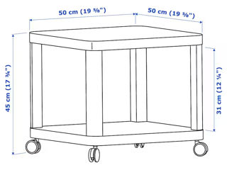 Masă de cafea cu role IKEA foto 4