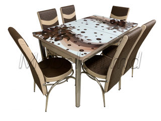 Set de bucatarie. Pretul include masa si scaune. Mai multe modele si culori pe site. foto 4