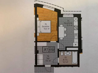 Apartament cu 1 cameră, 41 m², Centru, Ialoveni foto 3